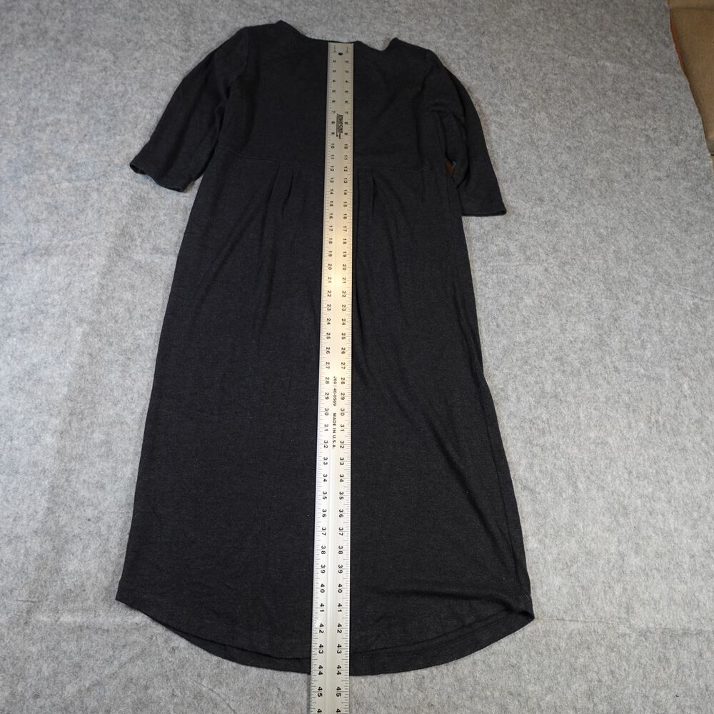 J. Jill Dress Womens Medium Petite Sweater Midi Wool Blend Knit Black 3/4 Sleeve - Picture 6 of 9